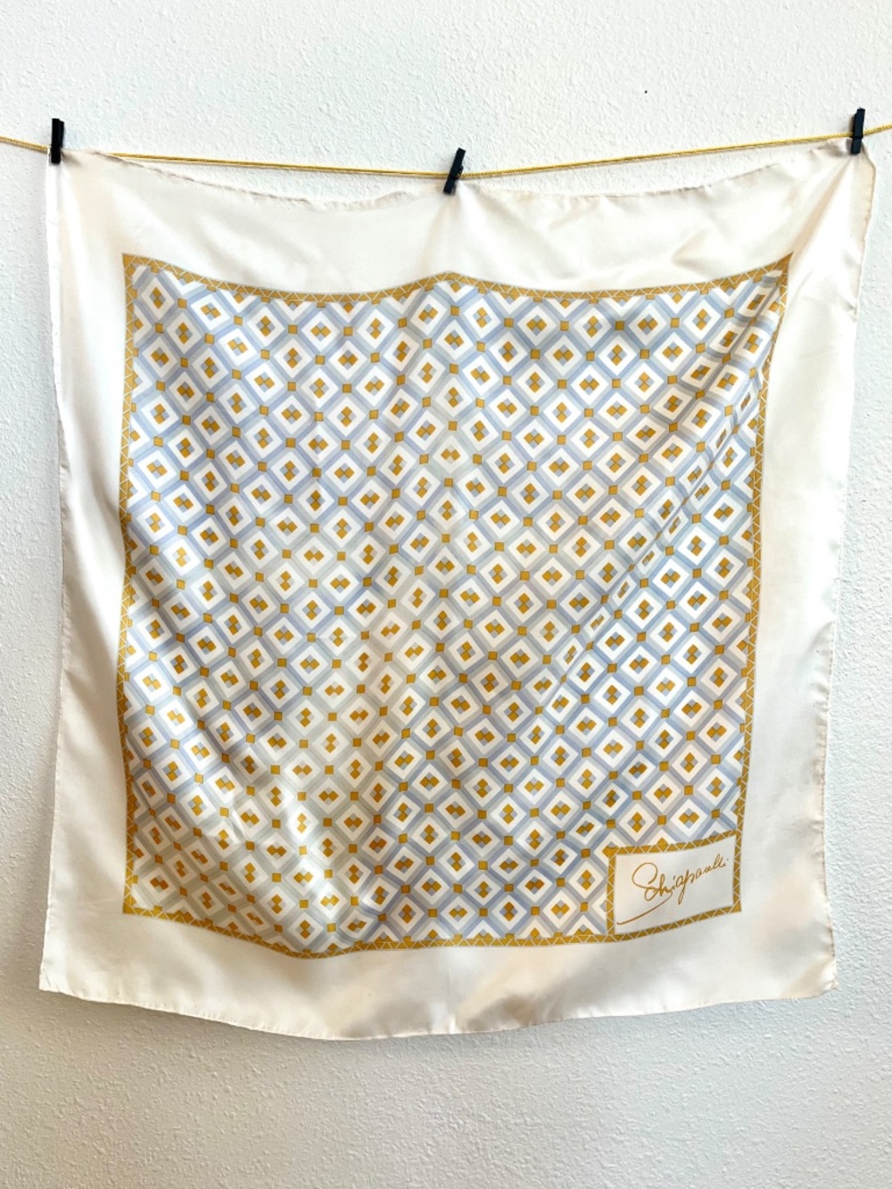 Vintage 1970's Schiaparelli Silk Scarf 29" Square - Picture 3 of 6
